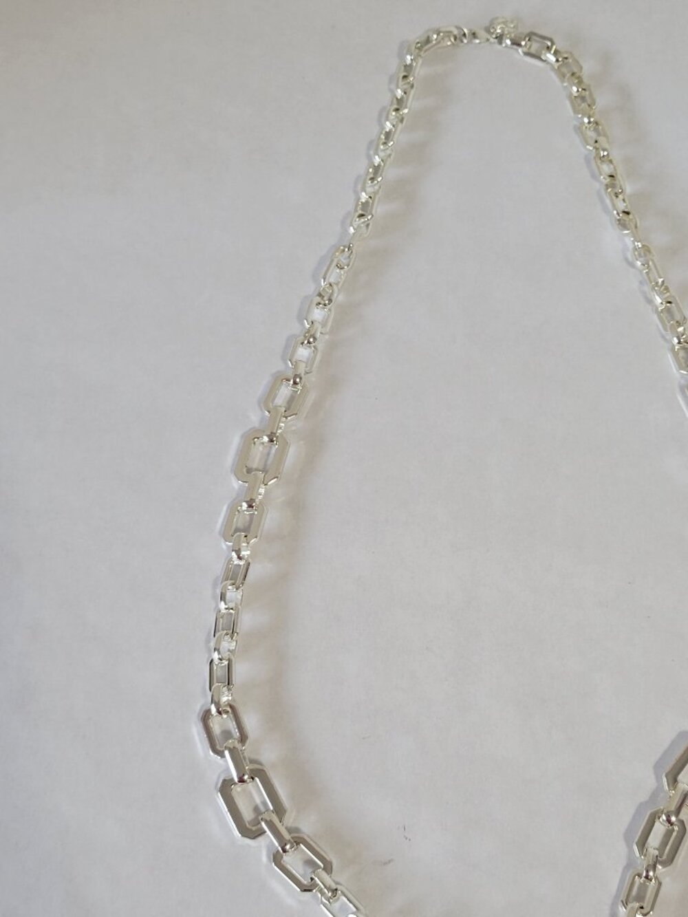 Dana Buchman Silver-Tone Chain Link Chain Necklace Lobster Clasp 18" Drop